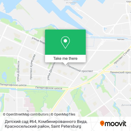 Детский сад #64, Комбинированного Вида, Красносельский район map
