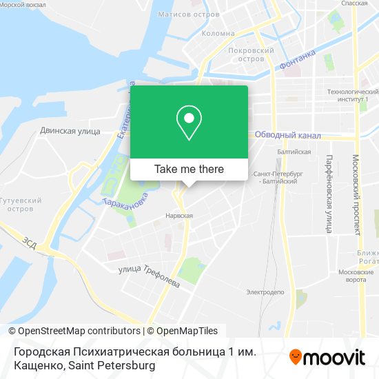 Городская Психиатрическая больница 1 им. Кащенко map