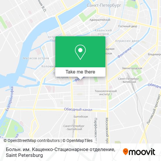 Больн. им. Кащенко-Стационарное отделение map