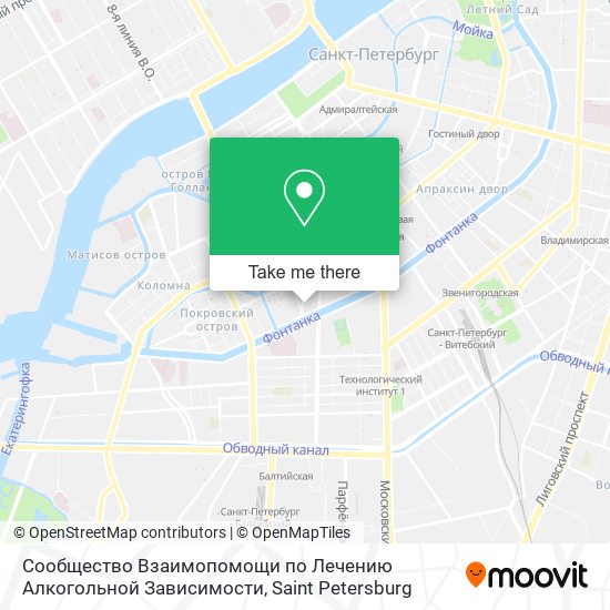 Сообщество Взаимопомощи по Лечению Алкогольной Зависимости map