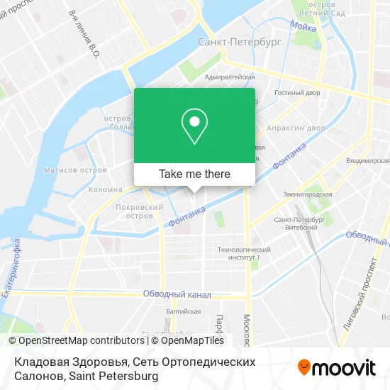 Кладовая Здоровья, Сеть Ортопедических Салонов map