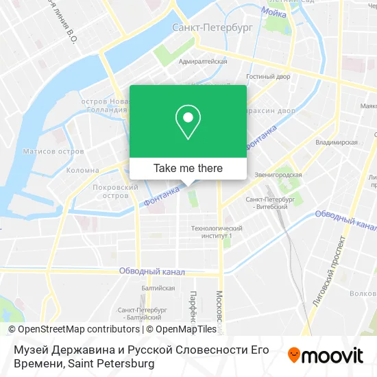 Музей Державина и Русской Словесности Его Времени map
