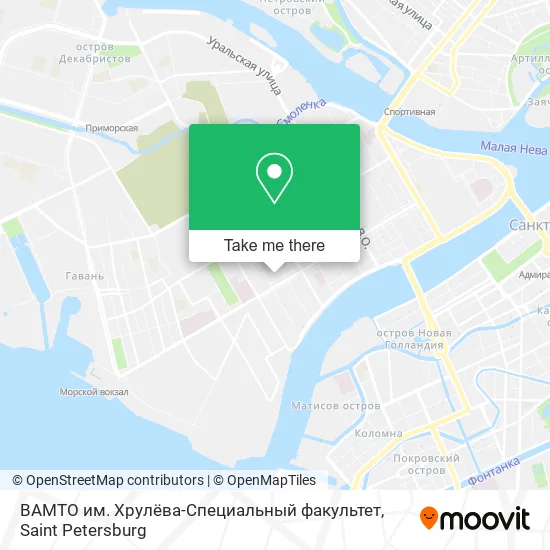 ВАМТО им. Хрулёва-Специальный факультет map