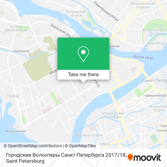 Городские Волонтеры Санкт-Петербурга 2017 / 18 map