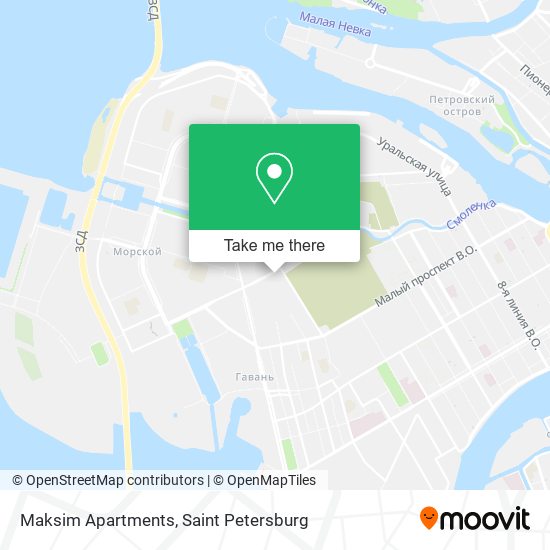 Maksim Apartments map