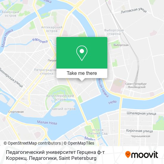 Педагогический университет Герцена ф-т Коррекц. Педагогики map