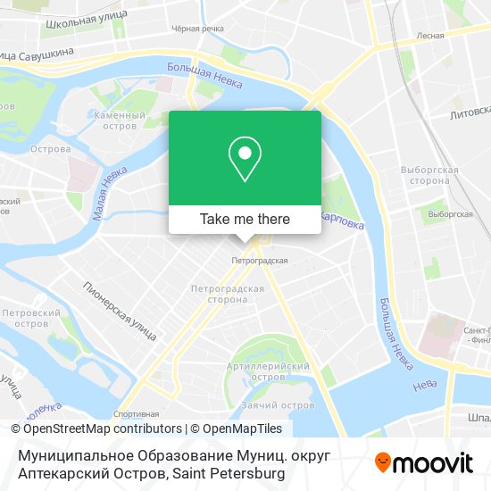 Муниципальное Образование Муниц. округ Аптекарский Остров map