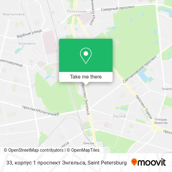 33, корпус 1 проспект Энгельса map