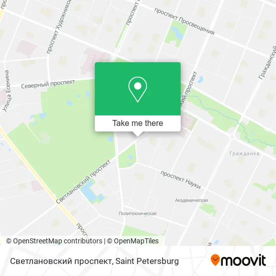 Светлановский проспект map