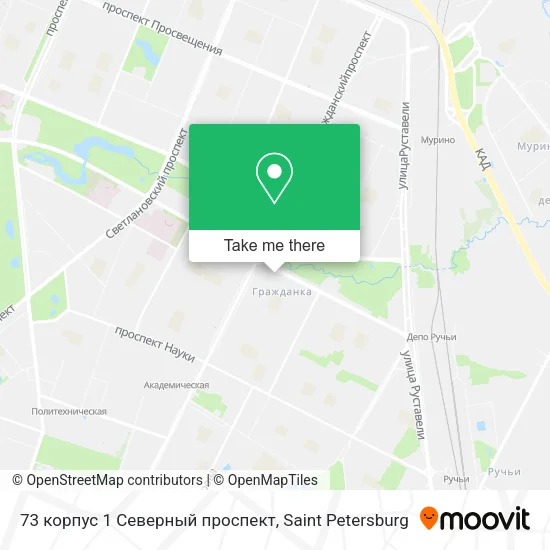 73 корпус 1 Северный проспект map