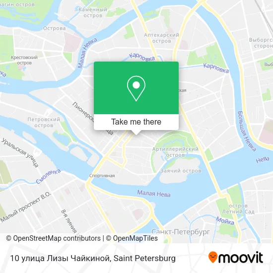 10 улица Лизы Чайкиной map