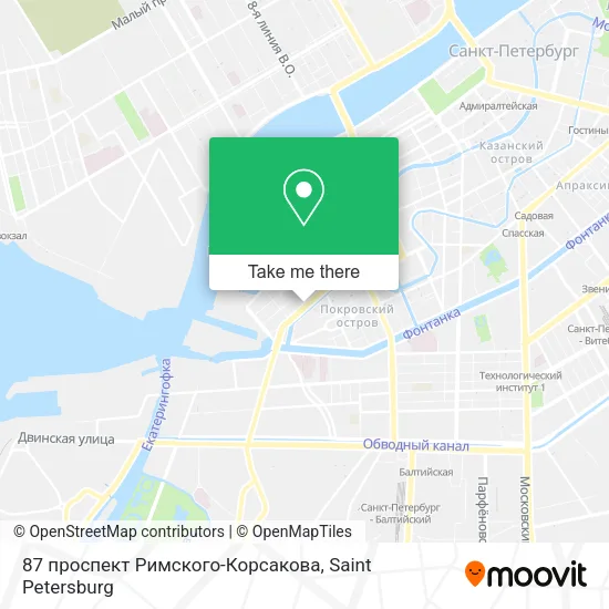 87 проспект Римского-Корсакова map