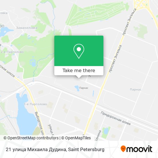 21 улица Михаила Дудина map