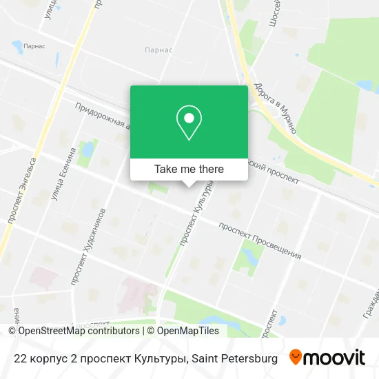 22 корпус 2 проспект Культуры map