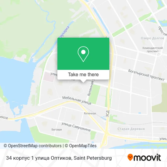 34 корпус 1 улица Оптиков map