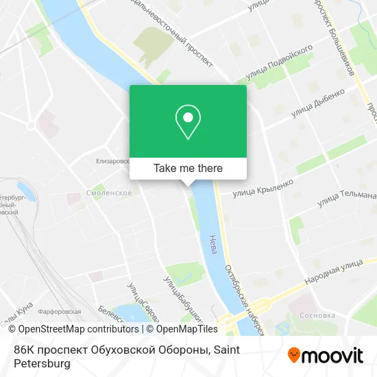 86К проспект Обуховской Обороны map