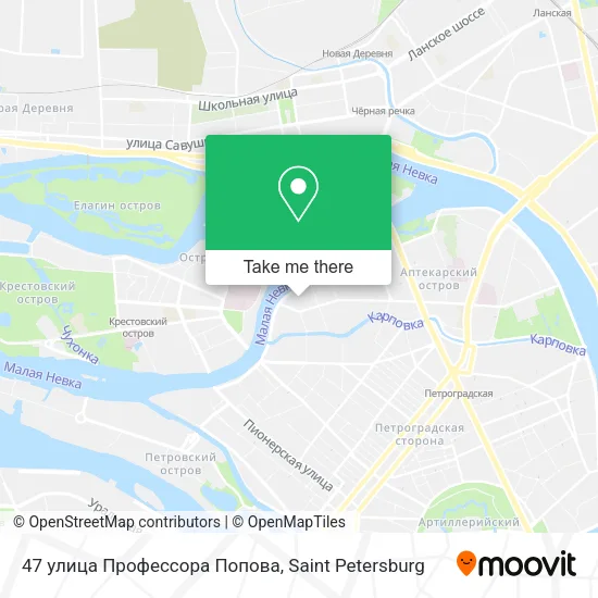 47 улица Профессора Попова map