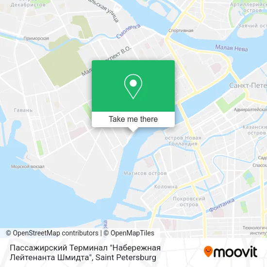 Пассажирский Терминал "Набережная Лейтенанта Шмидта" map