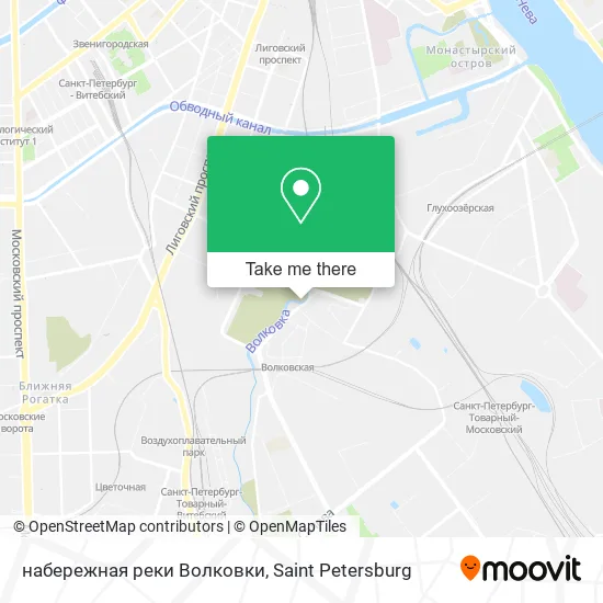 набережная реки Волковки map