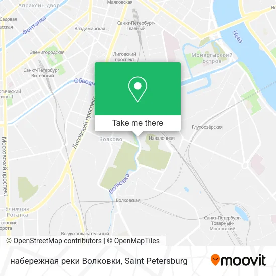 набережная реки Волковки map