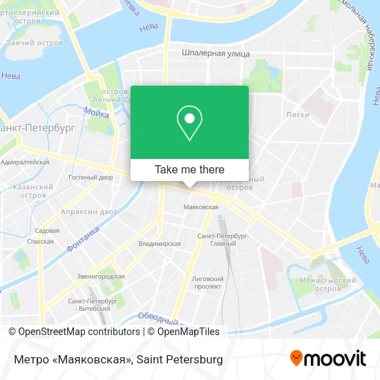 Метро «Маяковская» map