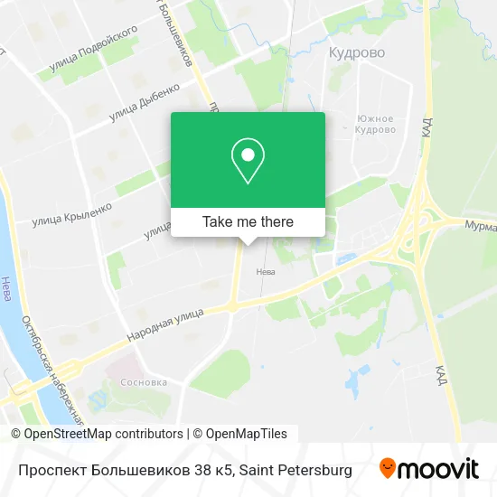Проспект Большевиков 38 к5 map