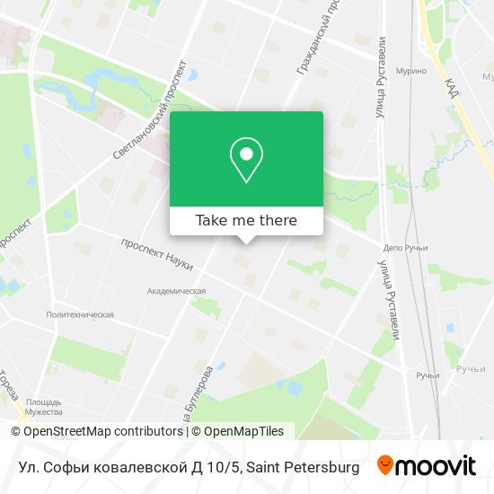 Ул. Софьи ковалевской Д 10/5 map