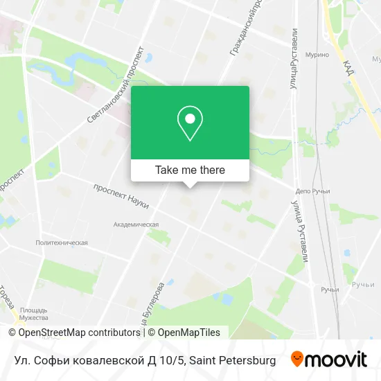 Ул. Софьи ковалевской Д 10/5 map