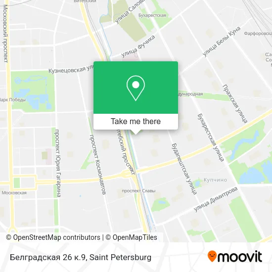Белградская 26 к.9 map