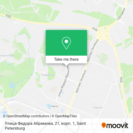 Улица Федора Абрамова, 21, корп. 1 map