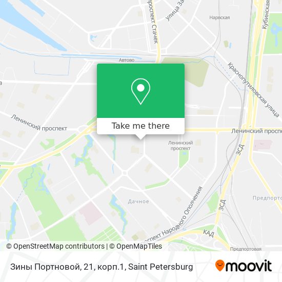 Зины Портновой, 21, корп.1 map