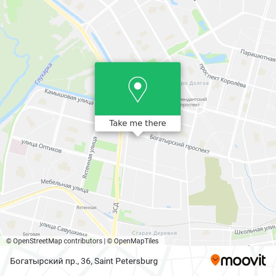 Богатырский пр., 36 map