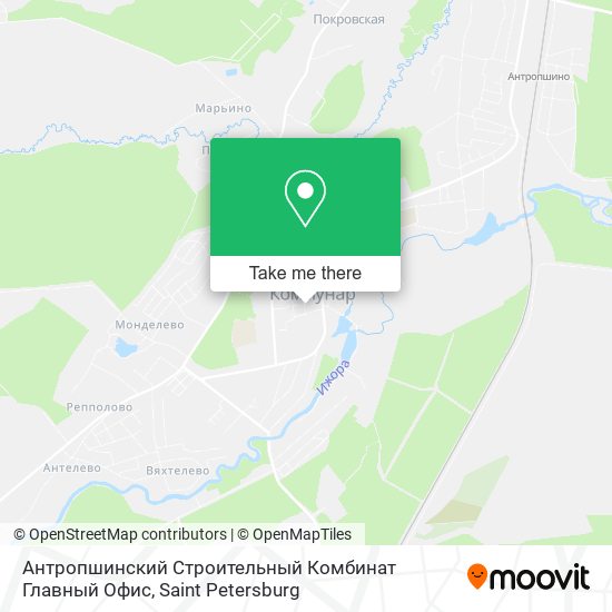 Антропшинский Строительный Комбинат Главный Офис map