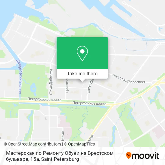 Мастерская по Ремонту Обуви на Брестском бульваре, 15а map