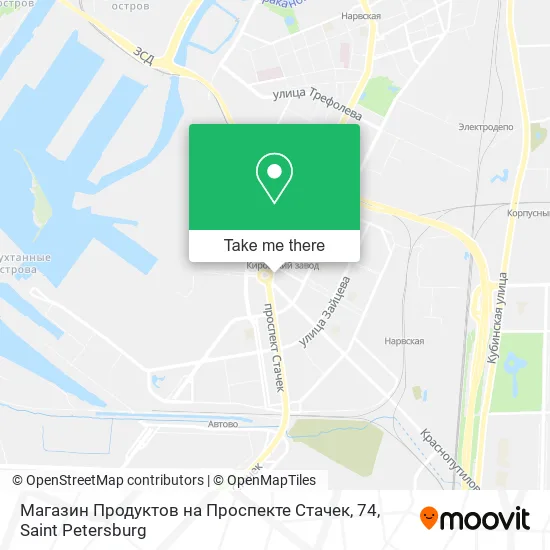 Магазин Продуктов на Проспекте Стачек, 74 map