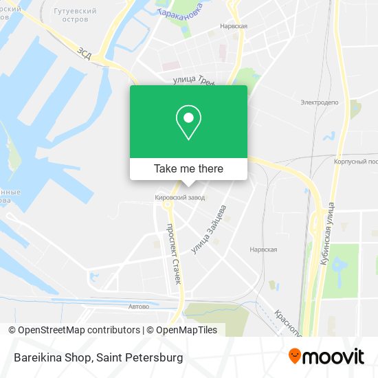 Bareikina Shop map