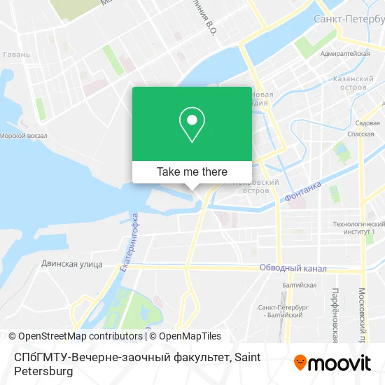 СПбГМТУ-Вечерне-заочный факультет map