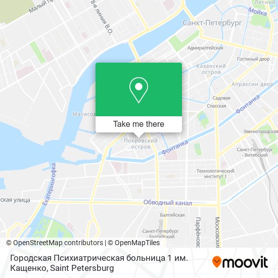 Городская Психиатрическая больница 1 им. Кащенко map