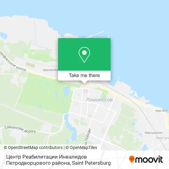 Центр Реабилитации Инвалидов Петродворцового района map