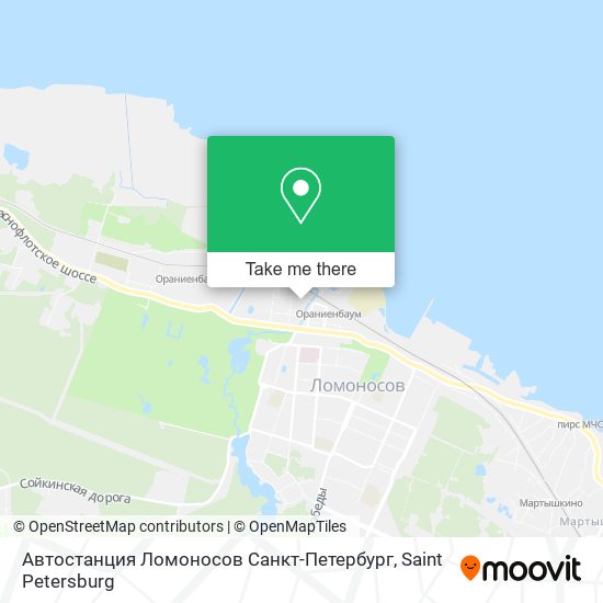 Автостанция Ломоносов Санкт-Петербург map
