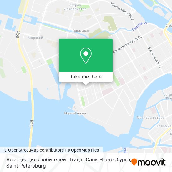 Ассоциация Любителей Птиц г. Санкт-Петербурга map