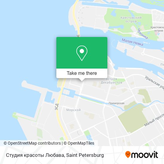 Студия красоты Любава map