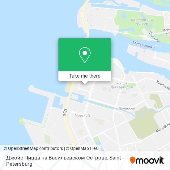 Джойс Пицца на Васильевском Острове map