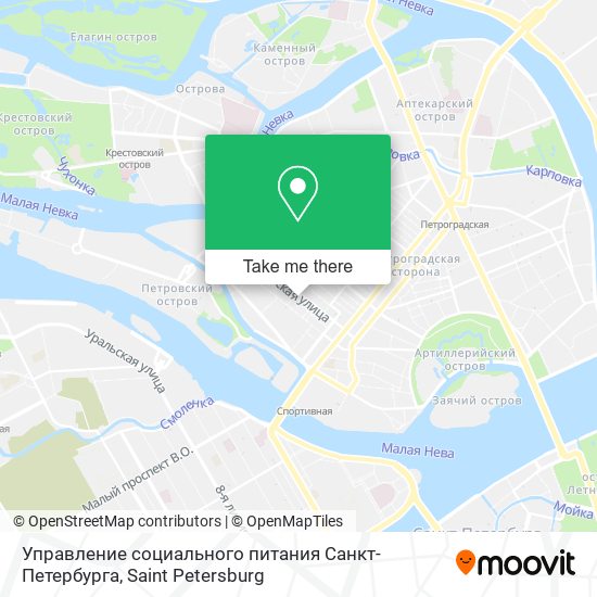 Управление социального питания Санкт-Петербурга map