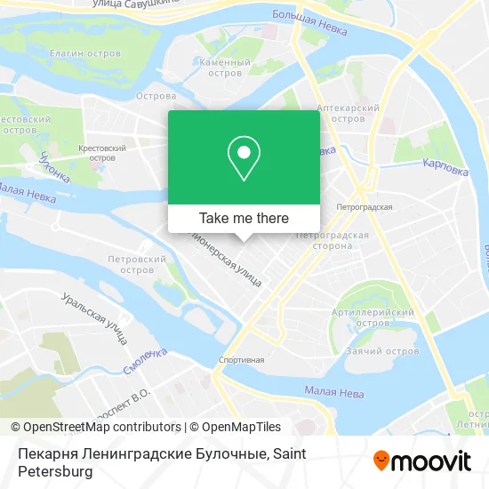 Пекарня Ленинградские Булочные map
