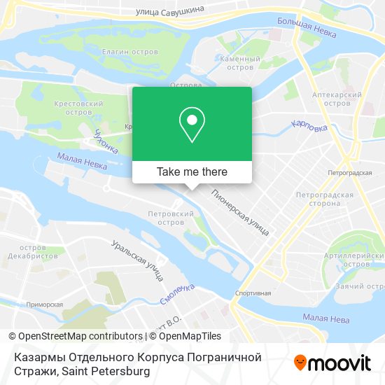 Казармы Отдельного Корпуса Пограничной Стражи map