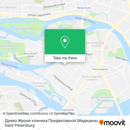 Древо Жизни клиника Предиктивной Медицины map