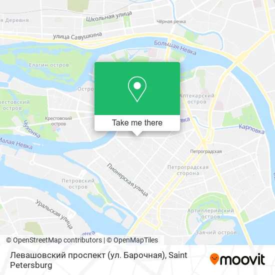 Левашовский проспект (ул. Барочная) map