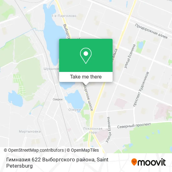 Гимназия 622 Выборгского района map