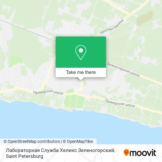 Лабораторная Служба Хеликс Зеленогорский map